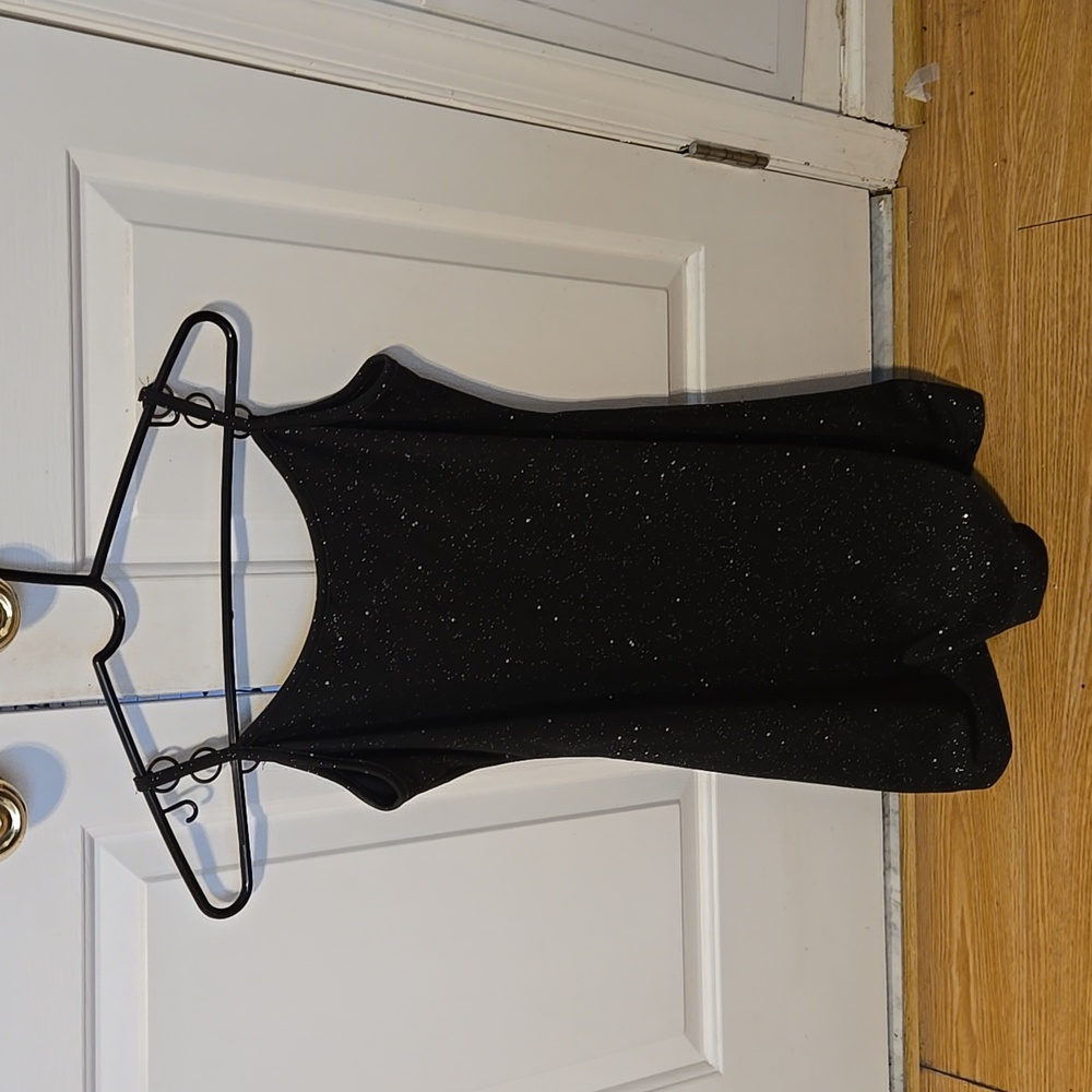 Black Sparkle Women's Slip Dress - Picture 2 of 3